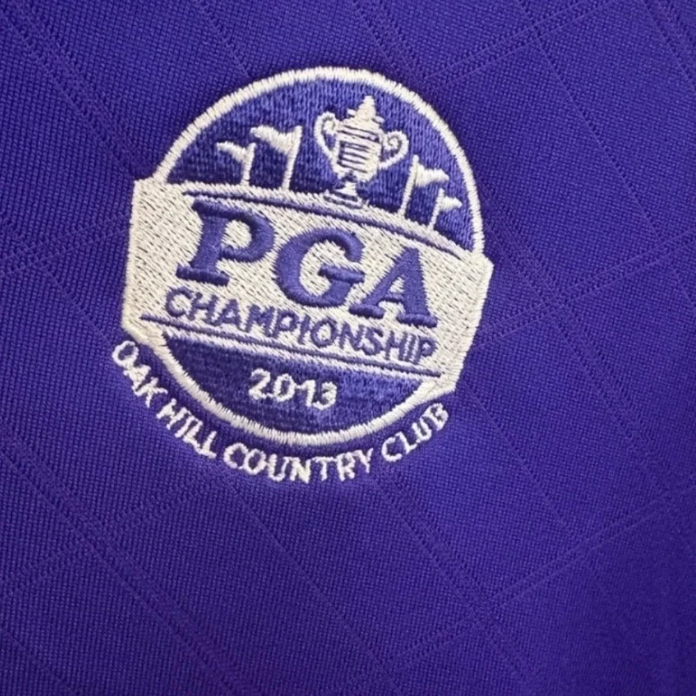 Adidas ClimaCool Golf Polo Men XL Purple PGA Championship Logo Performance Shirt